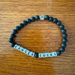 NWOT Cancer Sucks x Little Words Project Bracelet - SM/M
